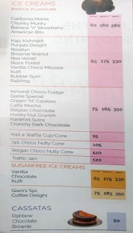 Giani's Ice Cream menu 4