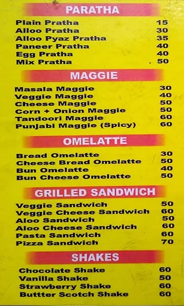 Singh's Cafe menu 