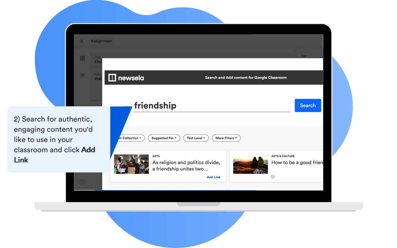 Newsela Google Classroom Extension Preview image 2