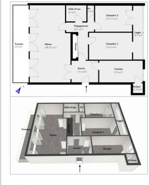 Vente appartement 4 pièces 100 m² à Ajaccio (20000), 695 000 €