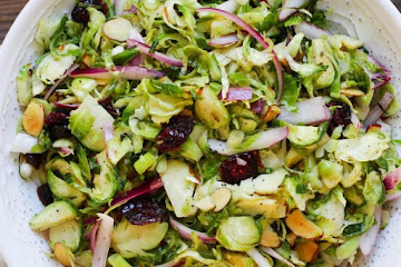 Roasted Brussels Sprouts Salad with Maple Balsamic Dressing