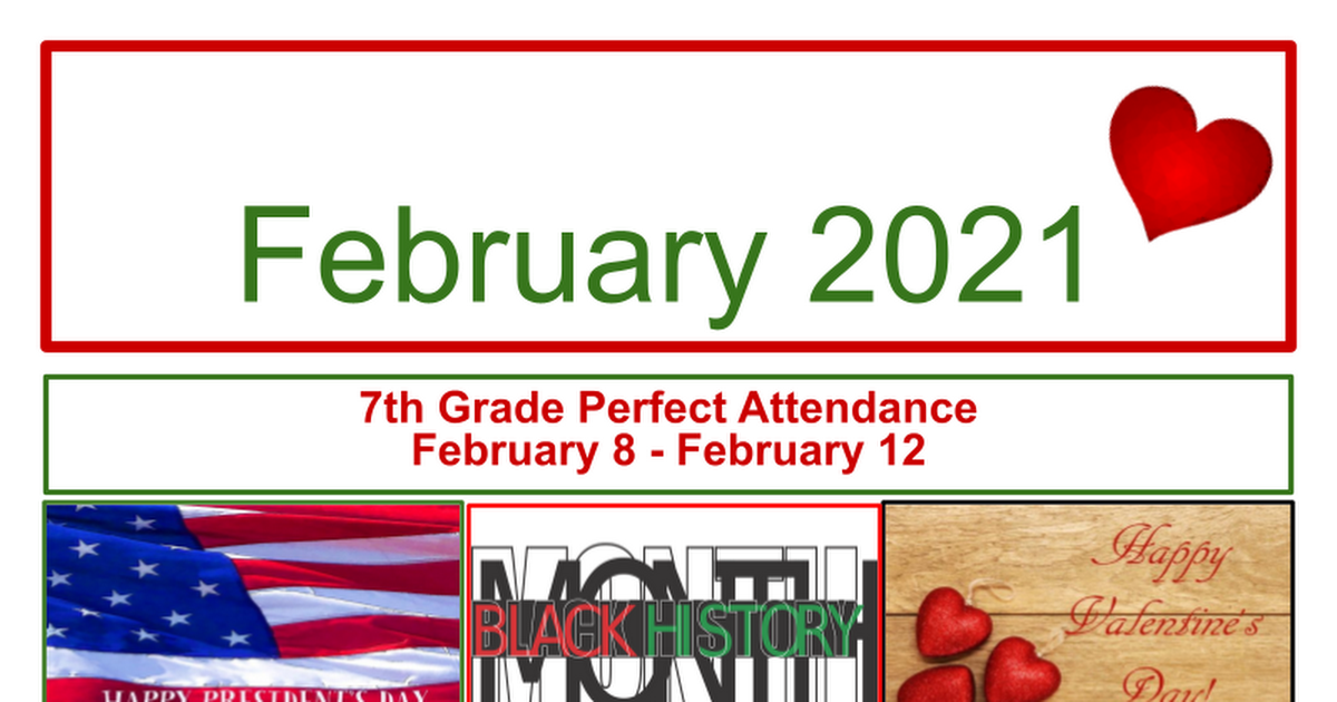 7th Grade PA February 8-12