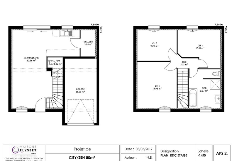  Vente Terrain + Maison - Terrain : 172m² - Maison : 80m² à Bouhet (17540) 