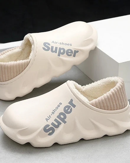2023 New Winter Slippers Warm Plush Men Shoes Waterproof ... - 1