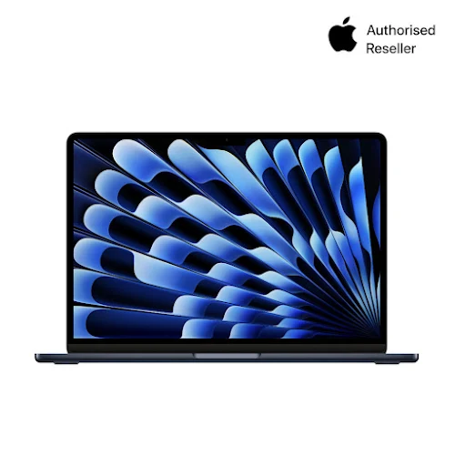 Máy tính xách tay Macbook Air 13.6" (M3 8 core CPU - 10 core GPU/ 16GB/ 256GB SSD/ 70w) Midnight Z1BC