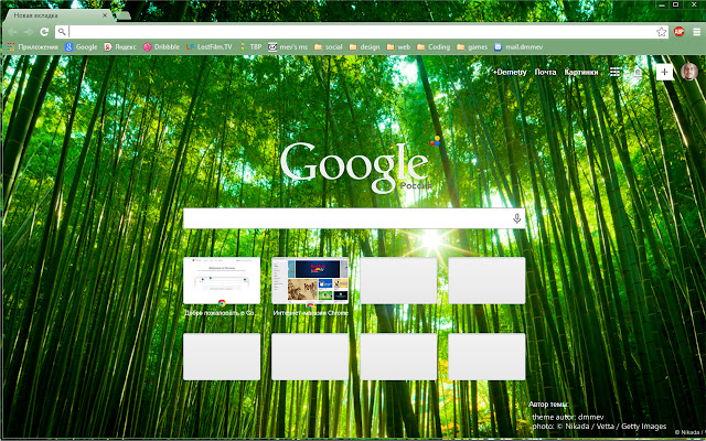 Bamboo Forest chrome extension