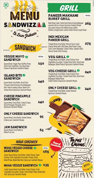 Sandwizzaa menu 1