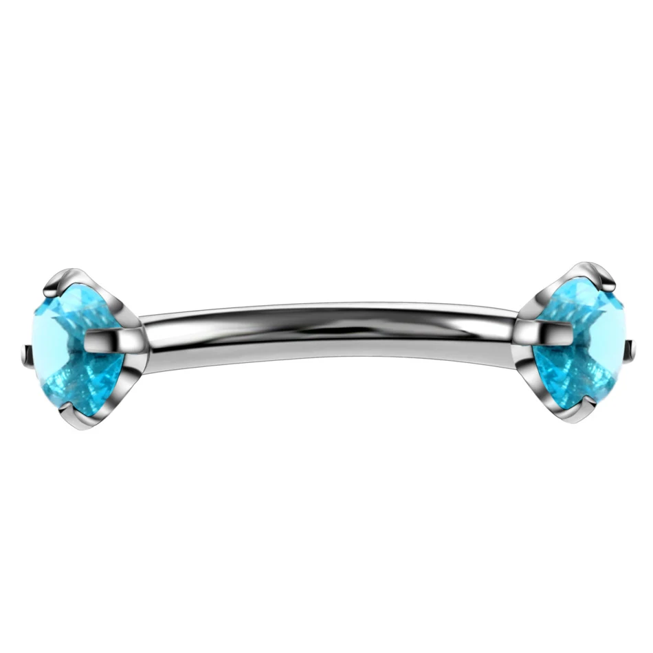 Ceja con Varilla Doblada de Acero Inoxidable y Piedra de Zirconio, Perfecta para un Look Atrevido y Duradero en la Ceja, Fácil de Aplicar.