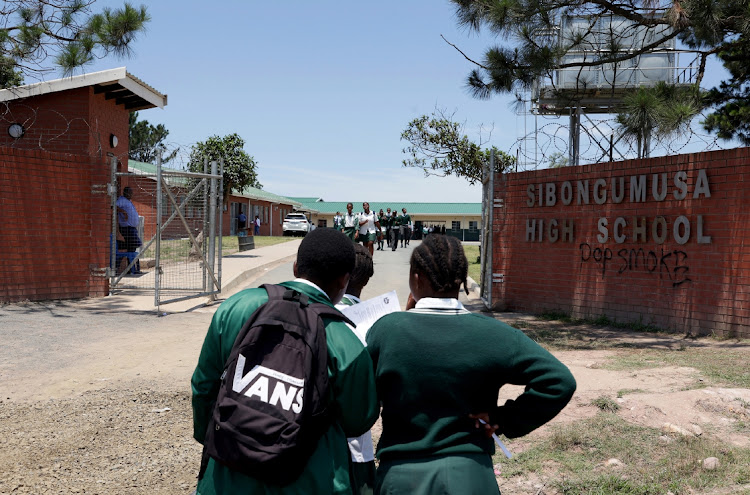 Sibongumusa High School, where a grade 11 girl was allegedly raped by three fellow pupils on the premises last week.