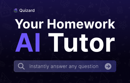 Quizard AI - Homework Tutor small promo image