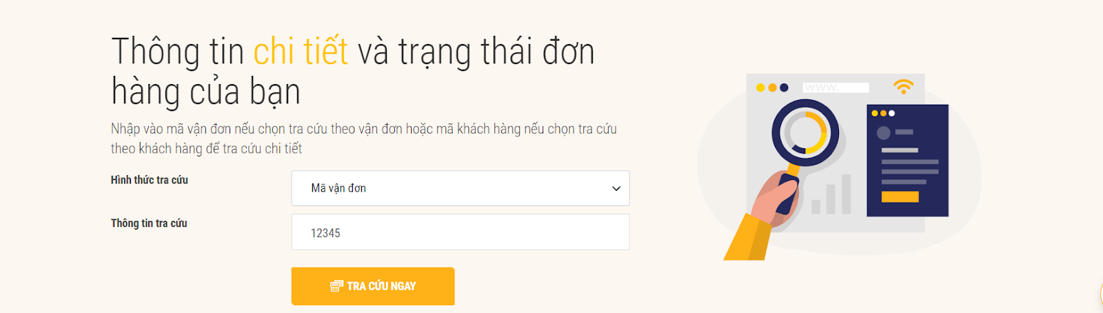 HƯỚNG DẪN SỬ DỤNG HỆ THỐNG TRA CỨU MÃ VẬN ĐƠN TRÊN WEBSITE CỦA BẢO TÍN LOGISTICS