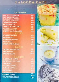 Falooda Cafe menu 1