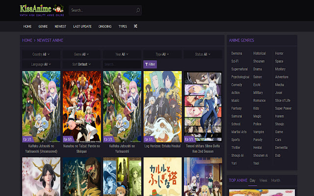 KissAnime - Websites To Watch Anime Online