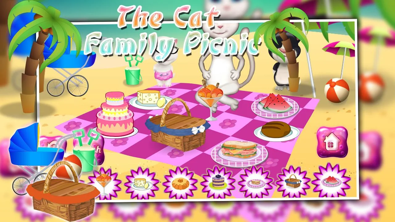   The cat family picnic- 스크린샷 