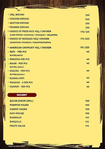 Strada Kitchen & Bar menu 