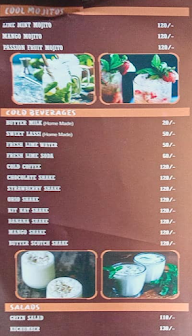 The Import Cafe menu 1