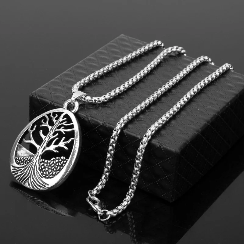 Holle Tree of Life hanger ketting retro hiphop lange trui ketting – opvallende en stijlvolle accessoire voor een unieke look.