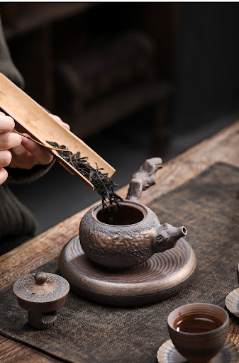 Title 5, Handmade Stoneware Retro Ceramic Kung Fu Tea Se...