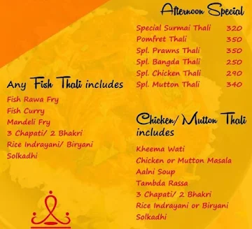 Hotel Sinhgad Chaupati menu 