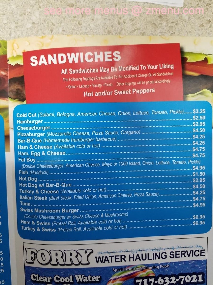 Sub Stop gluten-free menu