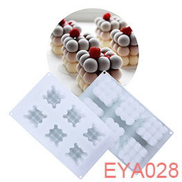 Title 39, Milky White Silicone Fruit Cake Mold French Lov...