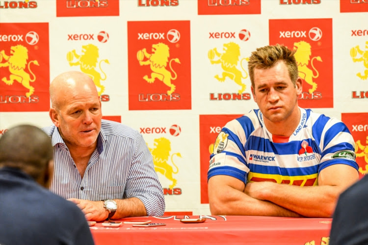 Coach John Dobson of Western Province and Captain Chris Van Zyl of Western Province during the Currie Cup match between Xerox Golden Lions and DHL Western Province at Emirates Airline Park on September 15, 2018 in Johannesburg, South Africa.