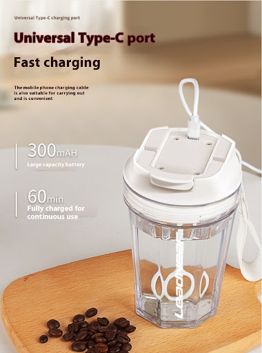 Title 2, Rechargeable Fully Automatic Coffee Mixing Cup,...