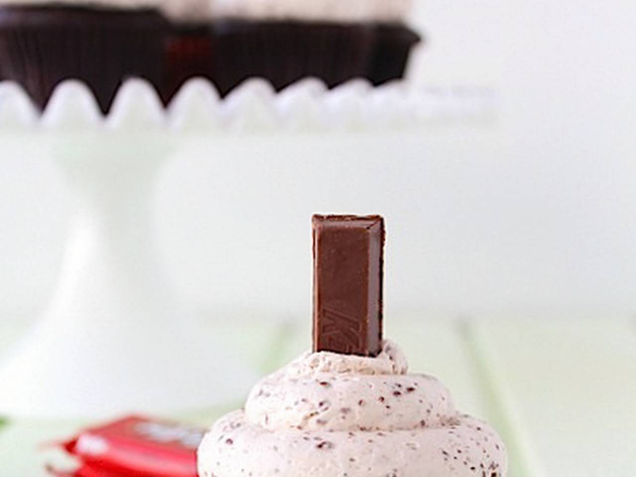 Kit Kat Cupcakes - Crumbs and Corkscrews