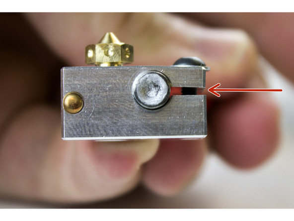 Figure 18: Use of the Hex Wrench to Tighten the Heater Cartridge to the Heater Block Sub-Assembly