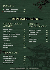 Laughing Buddha menu 1