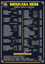 Srinivasa Andhra Mess menu 1