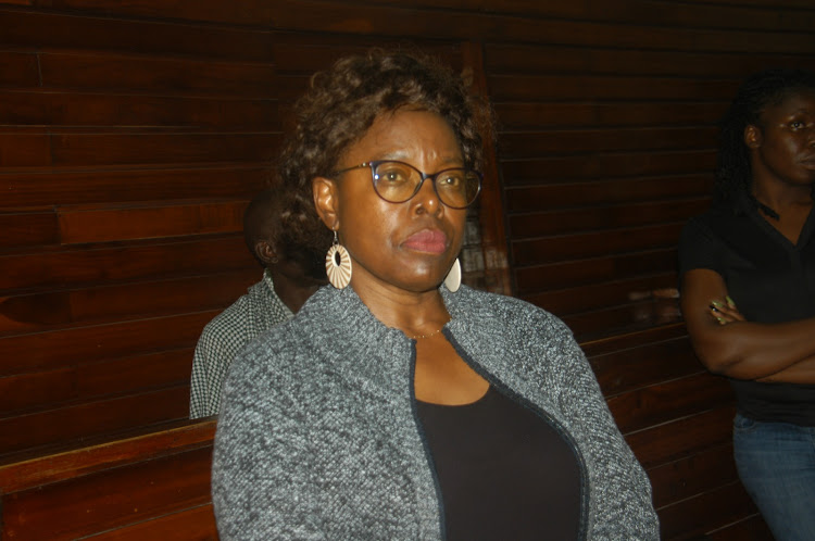 Controller of Budget Margaret Nyakango at the Mombasa law courts on Tuesday December 5, 2023