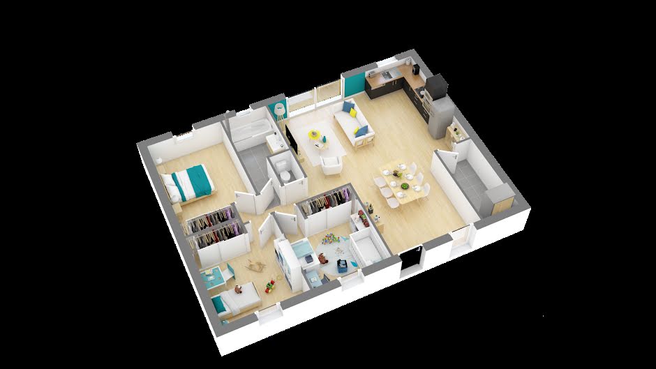 Vente maison neuve 4 pièces 82 m² à Combourg (35270), 173 268 €