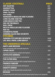 The Underpass Pub & Grub menu 1