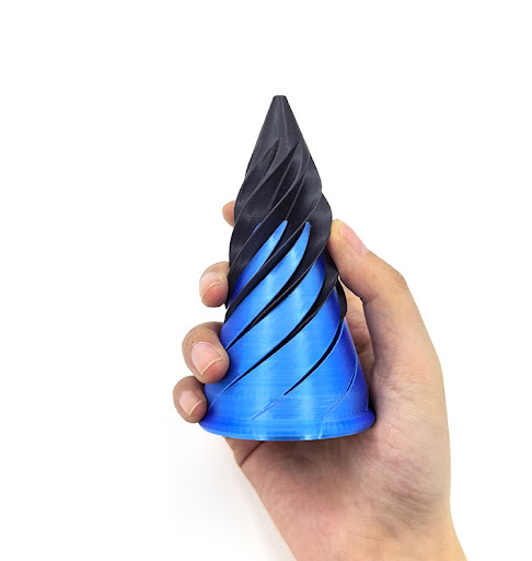 Title 5, 3D Printing Spiral Cone Toy Rotating Decompress...