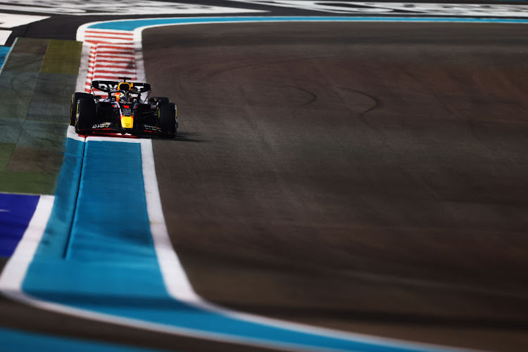 Max Verstappen on track during practice ahead of the F1 Grand Prix of Abu Dhabi at Yas Marina Circuit on November 18, 2022 in Abu Dhabi, United Arab Emirates.