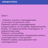 Master In Hospital Administration SEMESTER - III