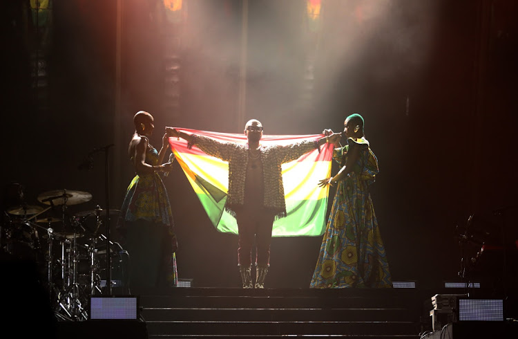 R&B legend Usher performs at Global Citizen Festival at the Black Star Square in Accra, Ghana.