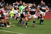 Louis Schreuder of the Cell C Sharks during the Currie Cup, Semi Final match between Cell C Sharks and Xerox Golden Lions at Jonsson Kings Park on October 20, 2018 in Durban, South Africa.