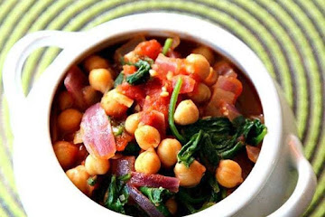 Spinach, Tomato and Chickpea Stew