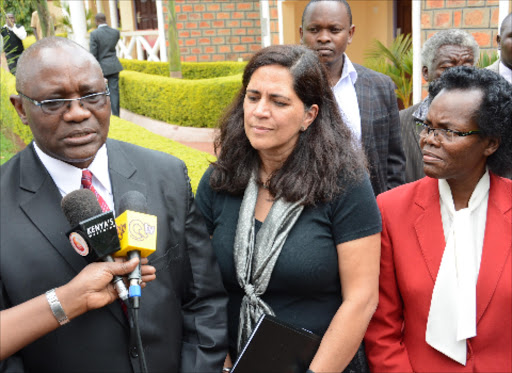 Kisii Governor James Ongwae, World Bank water and sanitation specialist Yolande Coombes and Health executive Sarah Omache during a past event.