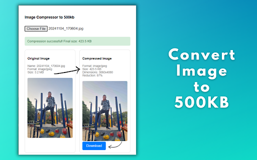 Compress Image to 500kb » Convert JPG to 500kb