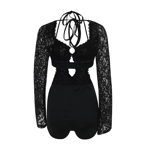 Title 3, Elegant European and American Style Slim Lace L...