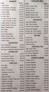 Kranthi Bar And Restaurant menu 3