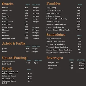 Bikaner Sweets menu 