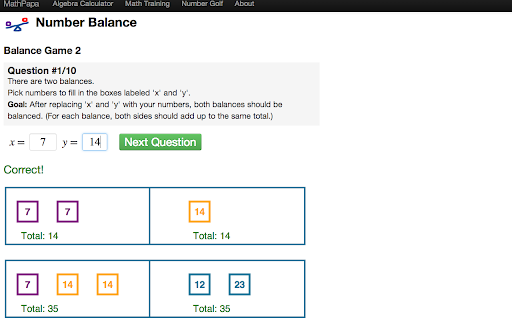 Number Balance 