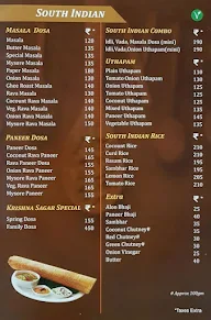 Hotel Krishna Sagar menu 4