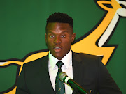 SA Junior Springboks captain Phendulani Buthelezi speaks to the media during the Under-20 Springbok presentation ceremony in Stellenbosch on May 27 2019. 