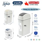 Thùng Rác Nắp Lật Hiro 5_10_15L Chính Hãng Inochi (Tiêu Chuẩn Nhật Bản)