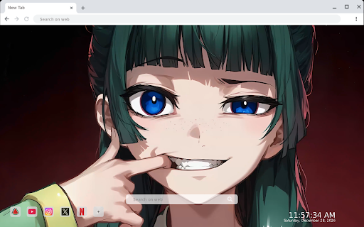 Blue Eyes Anime Girl Live Wallpaper screenshot 2